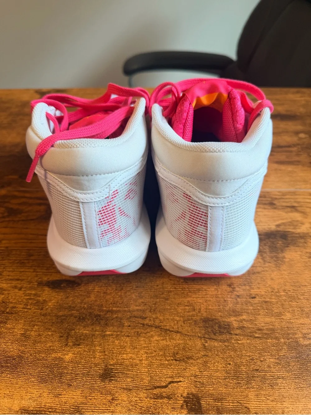 Nike Lebron Witness Sneakers in White & Pink